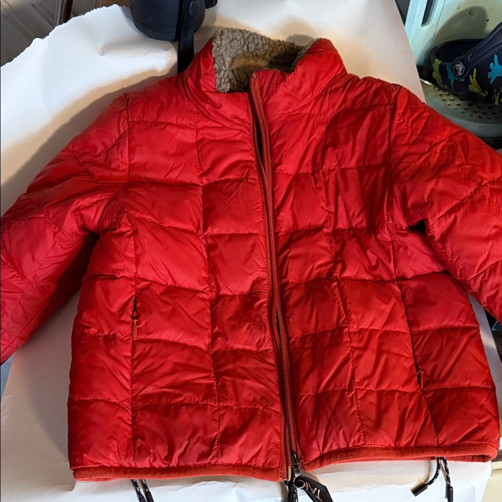 Vibrant Red Kids Puffer Jacket